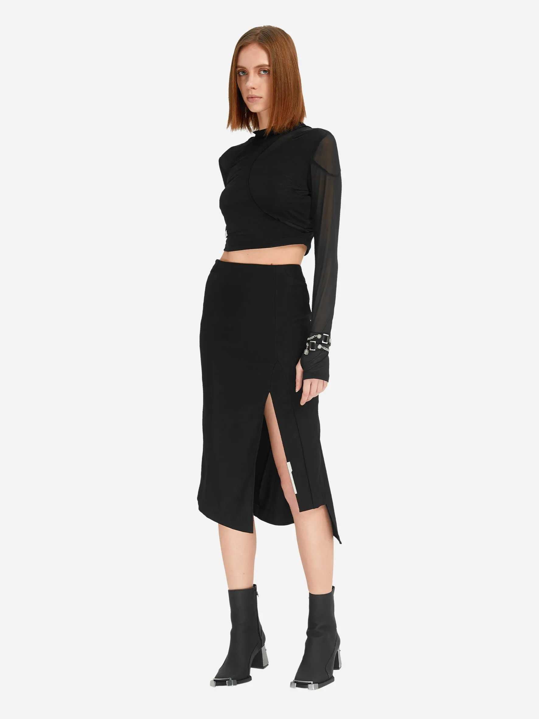 004 - Asymmetrical Fitted Skirt