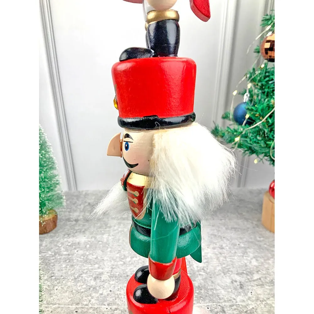 3 Tier Stacked Wooden Nutcracker Christmas Table Décor