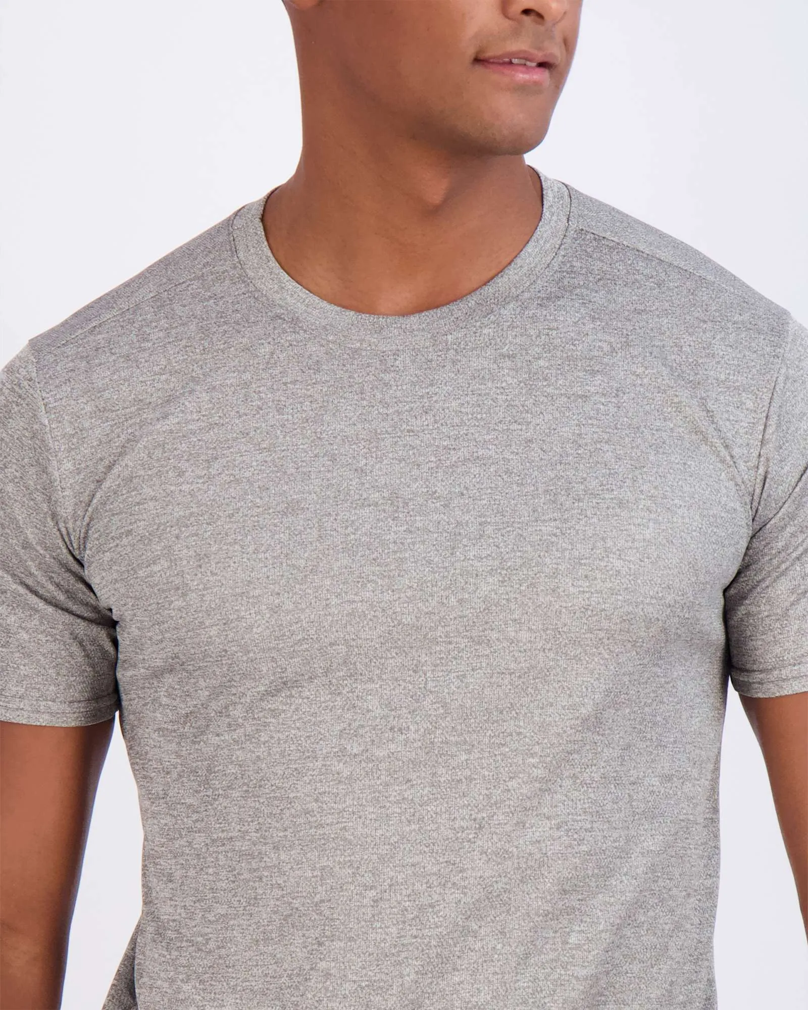 5 Pack: Men’s Mesh Short Sleeve Crew Active T-Shirt