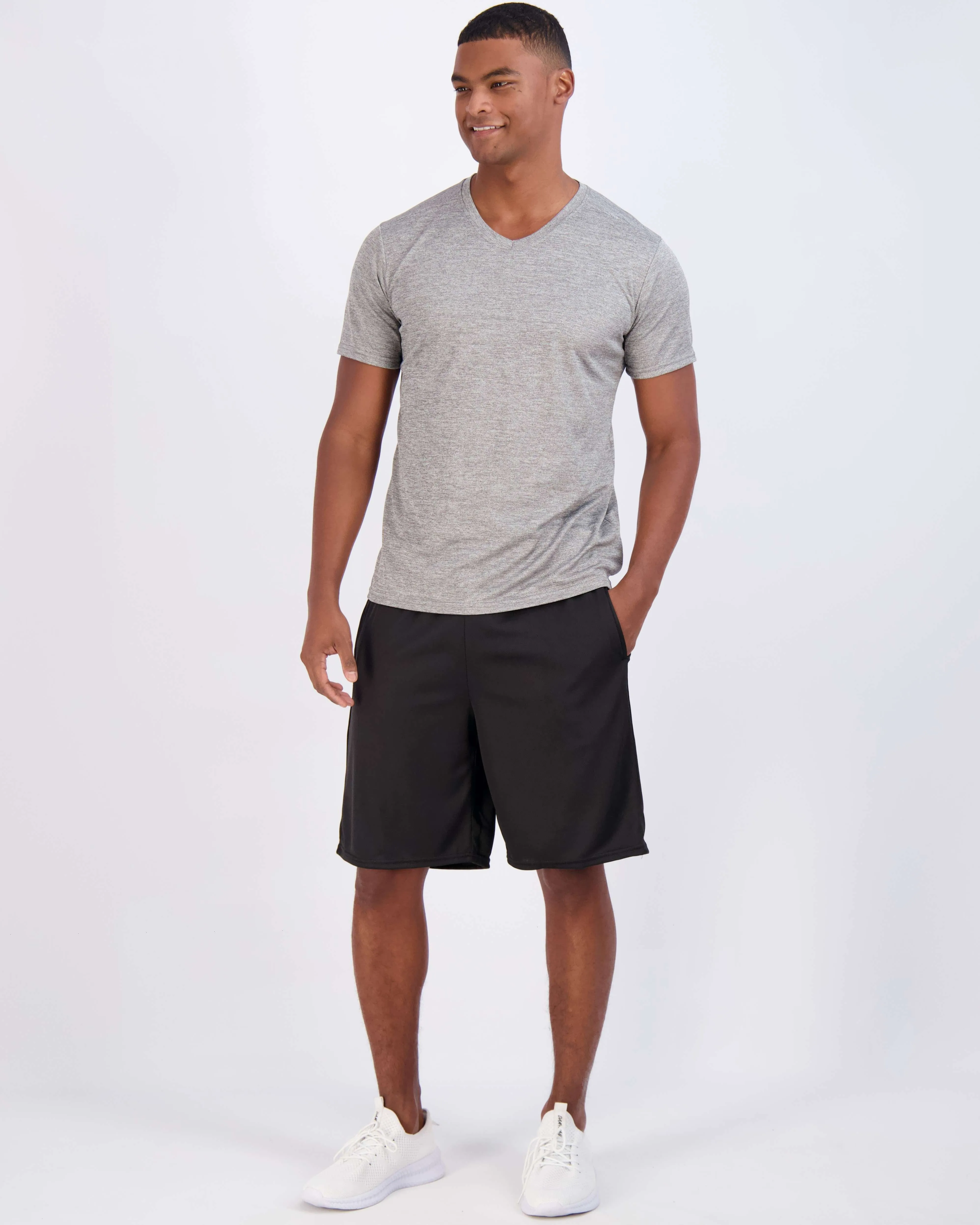 5 Pack: Mens V-Neck Mesh Active Short Sleeve T-Shirt (Available in Big & Tall)