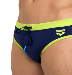 Arena costume slip da uomo Fundamentals Borders Brief per mare e piscina 006450760 blu verde