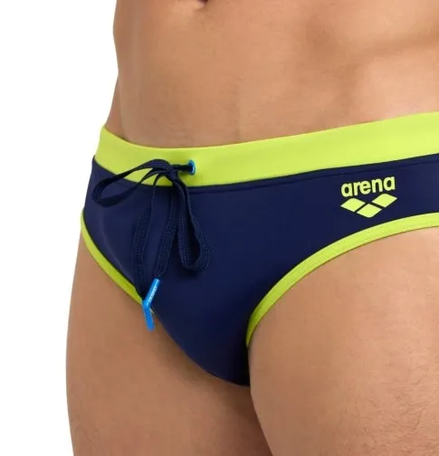 Arena costume slip da uomo Fundamentals Borders Brief per mare e piscina 006450760 blu verde