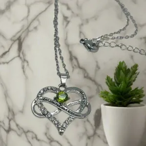 August  Birthstone  Peridot Necklace