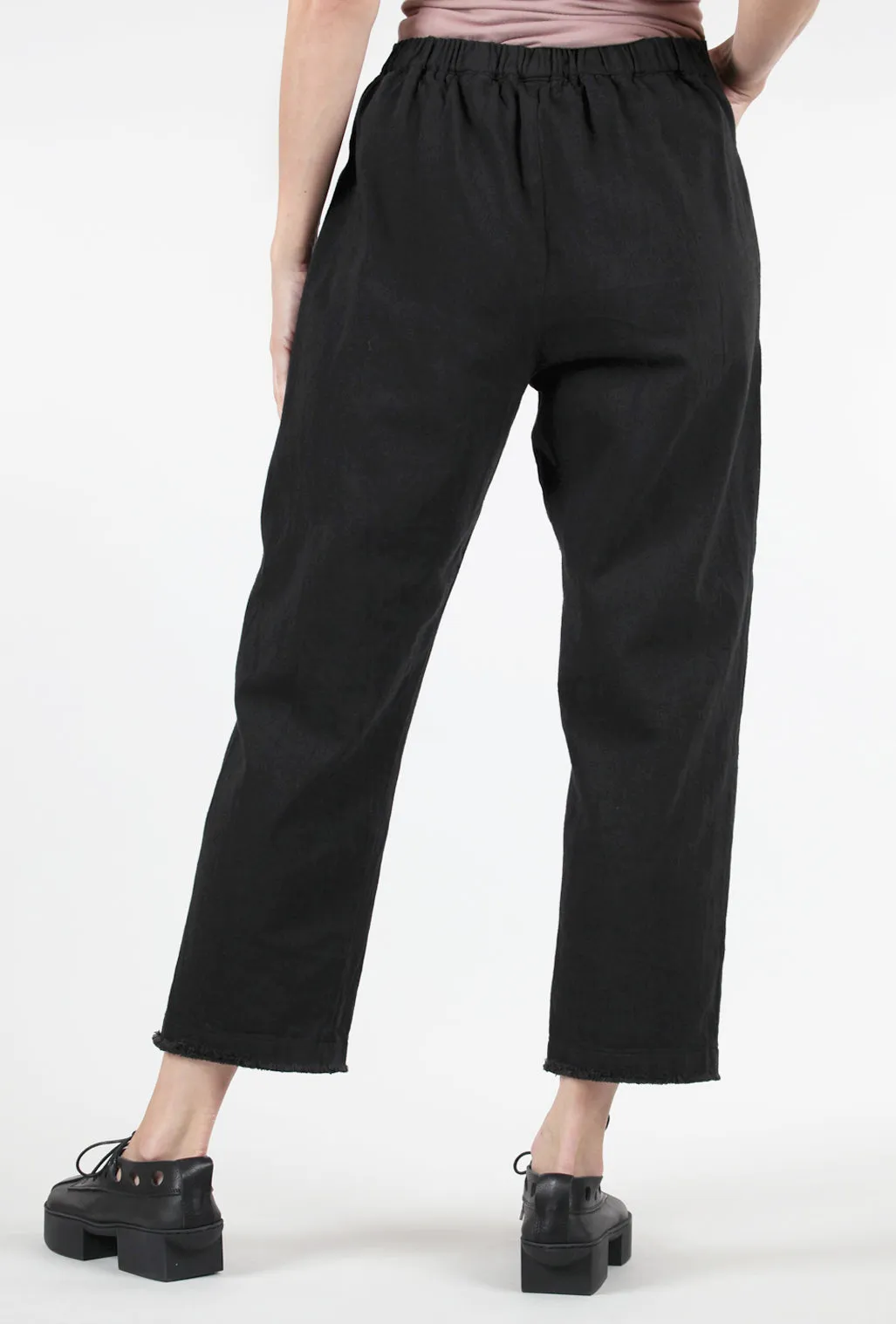 Autumn Twill Crop Pant, Black