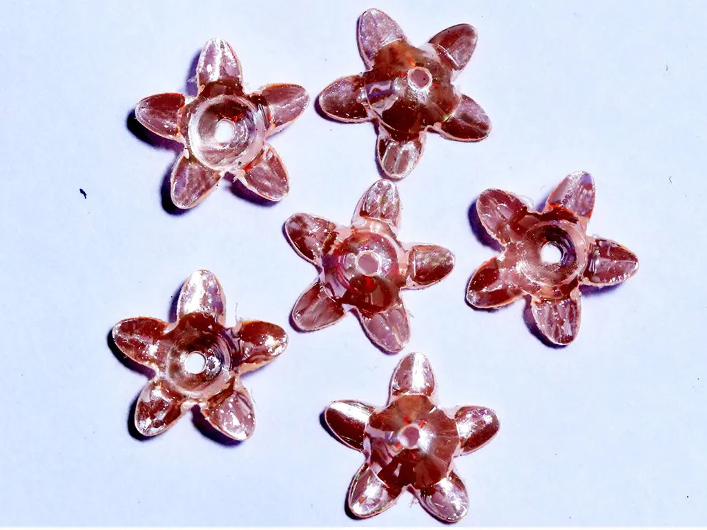 Baby Pink Centre Hole Flower Plastic Sequin- 12 mm(Wholesale)