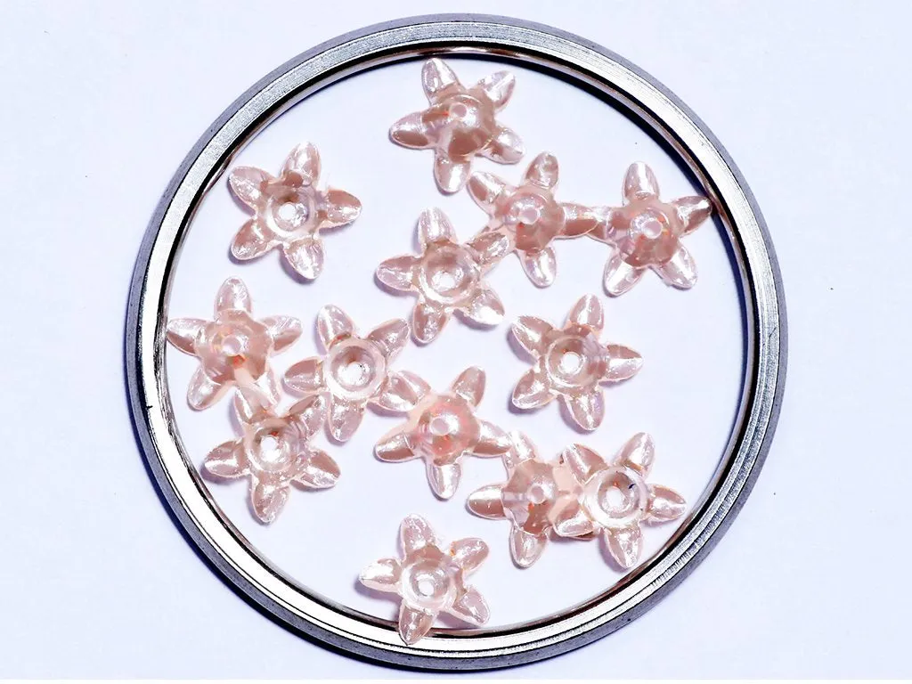 Baby Pink Centre Hole Flower Plastic Sequin- 12 mm(Wholesale)