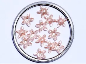 Baby Pink Centre Hole Flower Plastic Sequin- 12 mm(Wholesale)