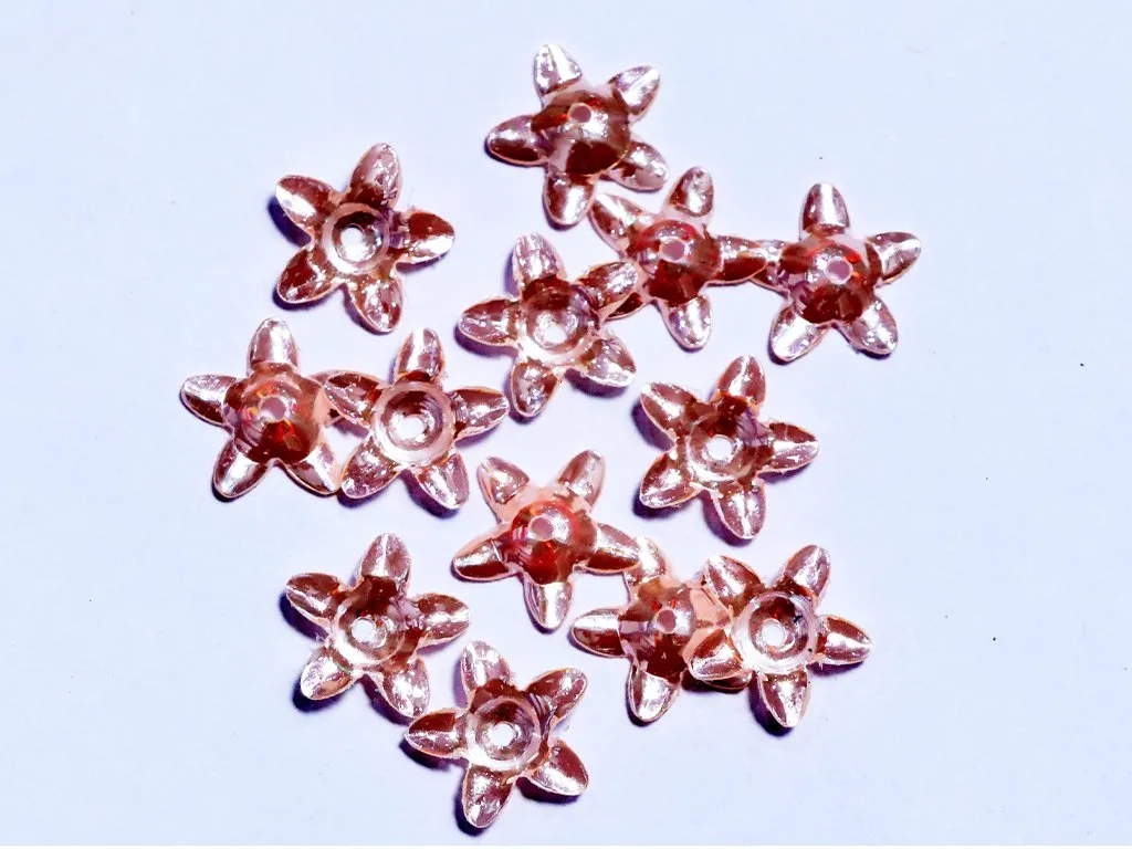 Baby Pink Centre Hole Flower Plastic Sequin- 12 mm(Wholesale)