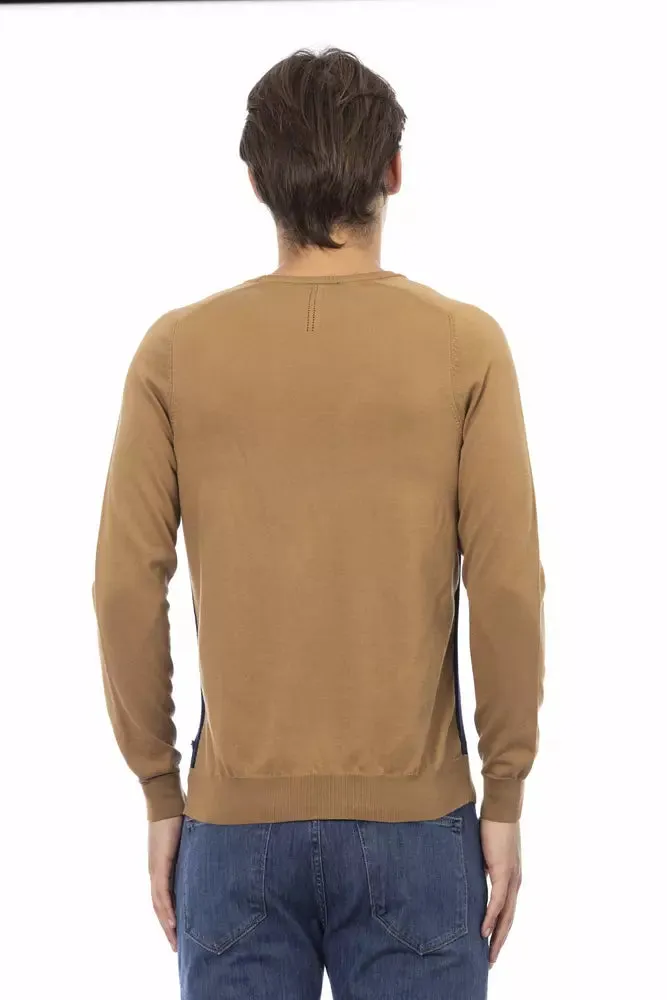 Baldinini Trend Brown Cotton Men Men's Sweater