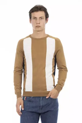 Baldinini Trend Brown Cotton Men Men's Sweater