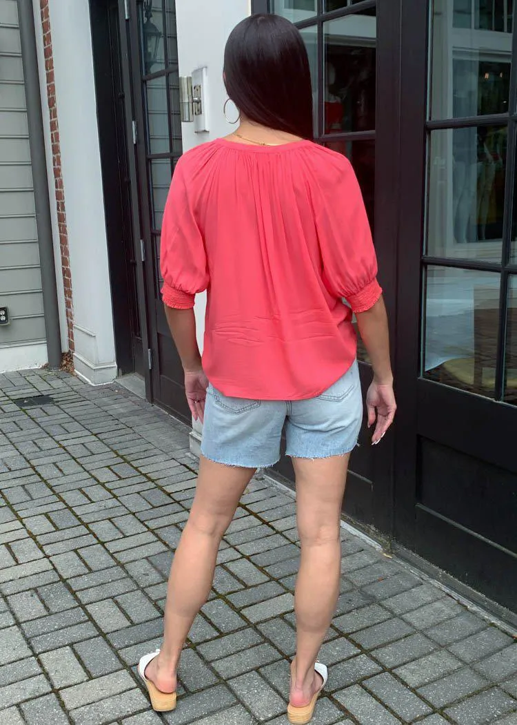 BB Dakota X Steve Madden Weekend Getaway Top - Punch Pink
