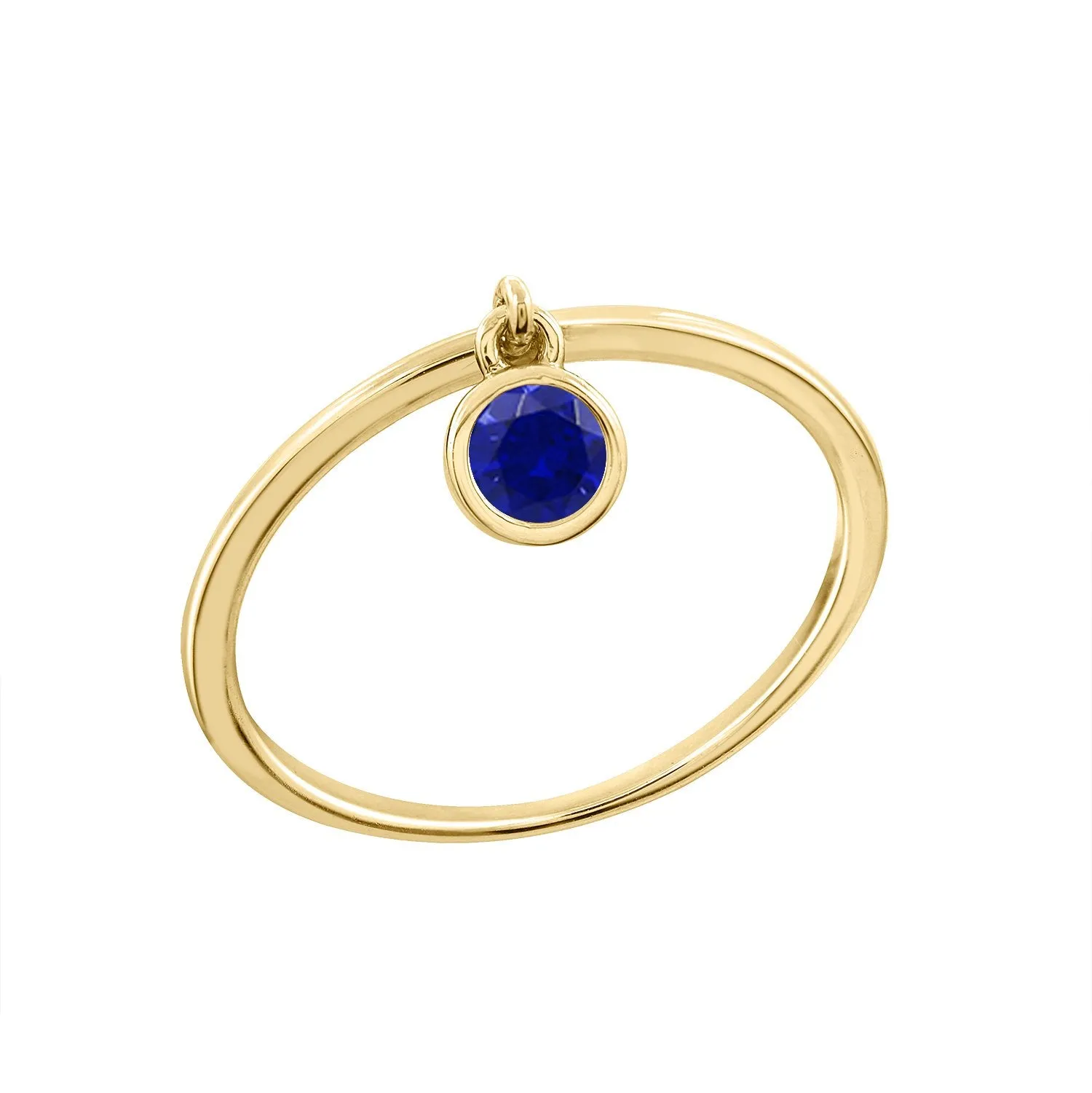 Birth Stone Charm Ring