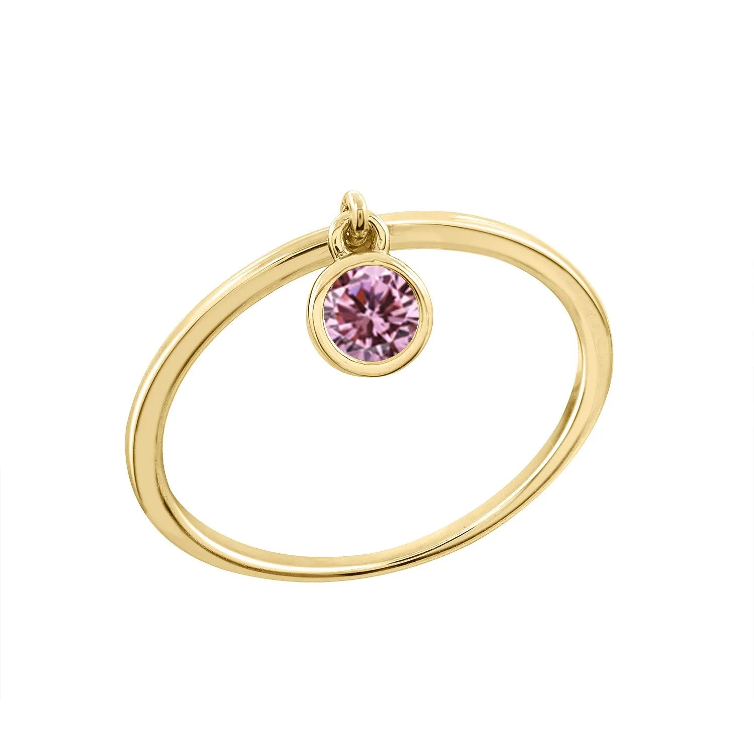 Birth Stone Charm Ring