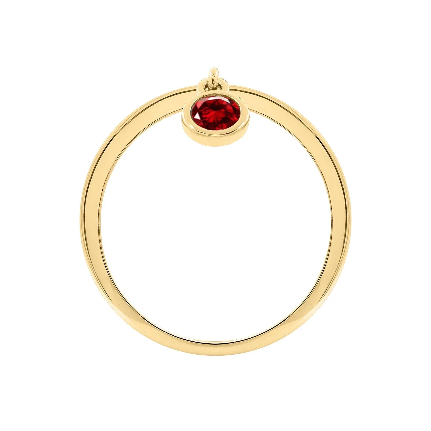 Birth Stone Charm Ring
