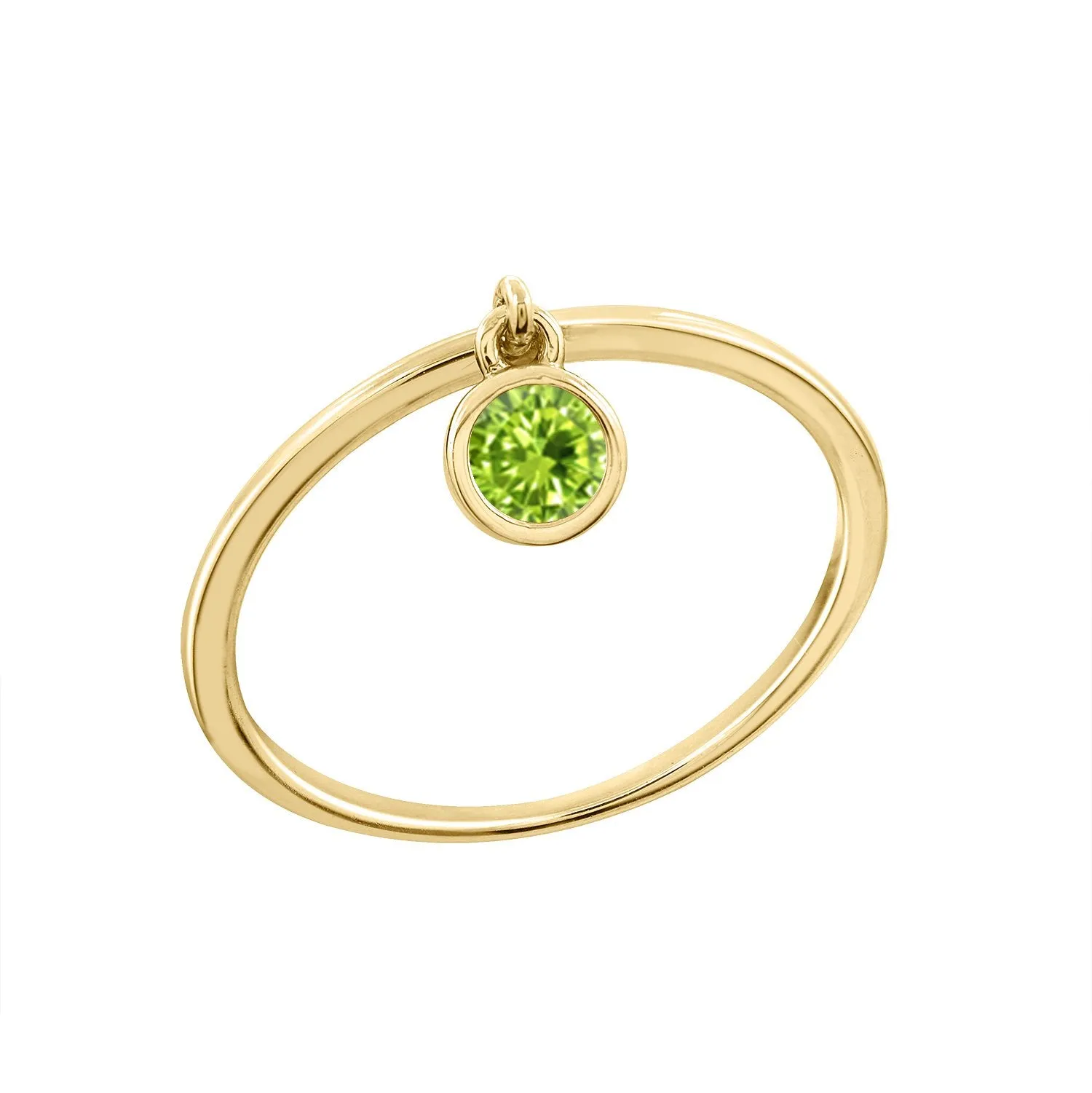 Birth Stone Charm Ring