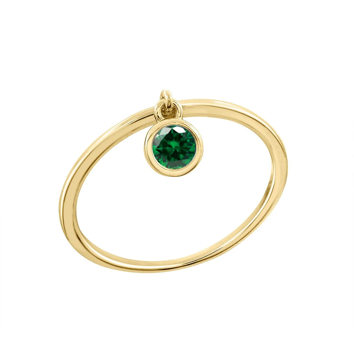 Birth Stone Charm Ring