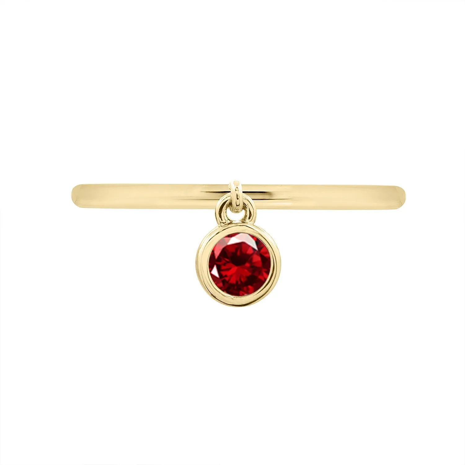 Birth Stone Charm Ring