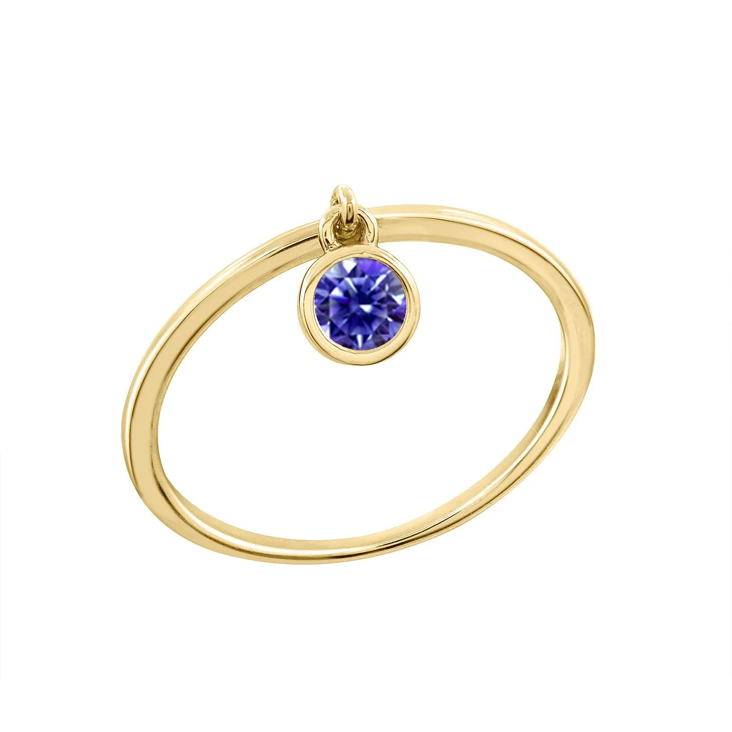 Birth Stone Charm Ring