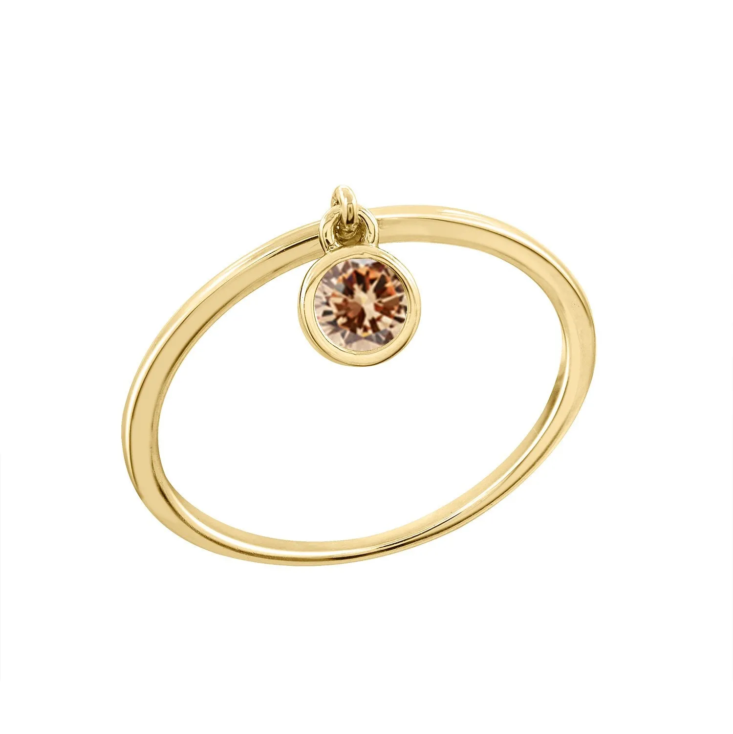 Birth Stone Charm Ring