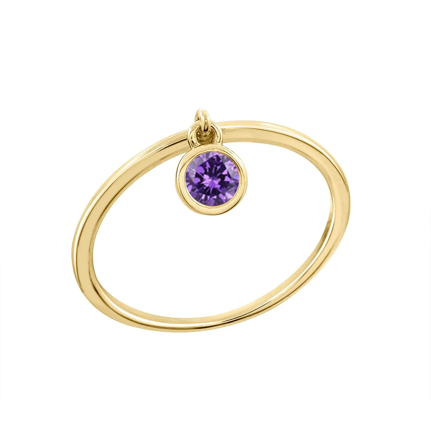 Birth Stone Charm Ring