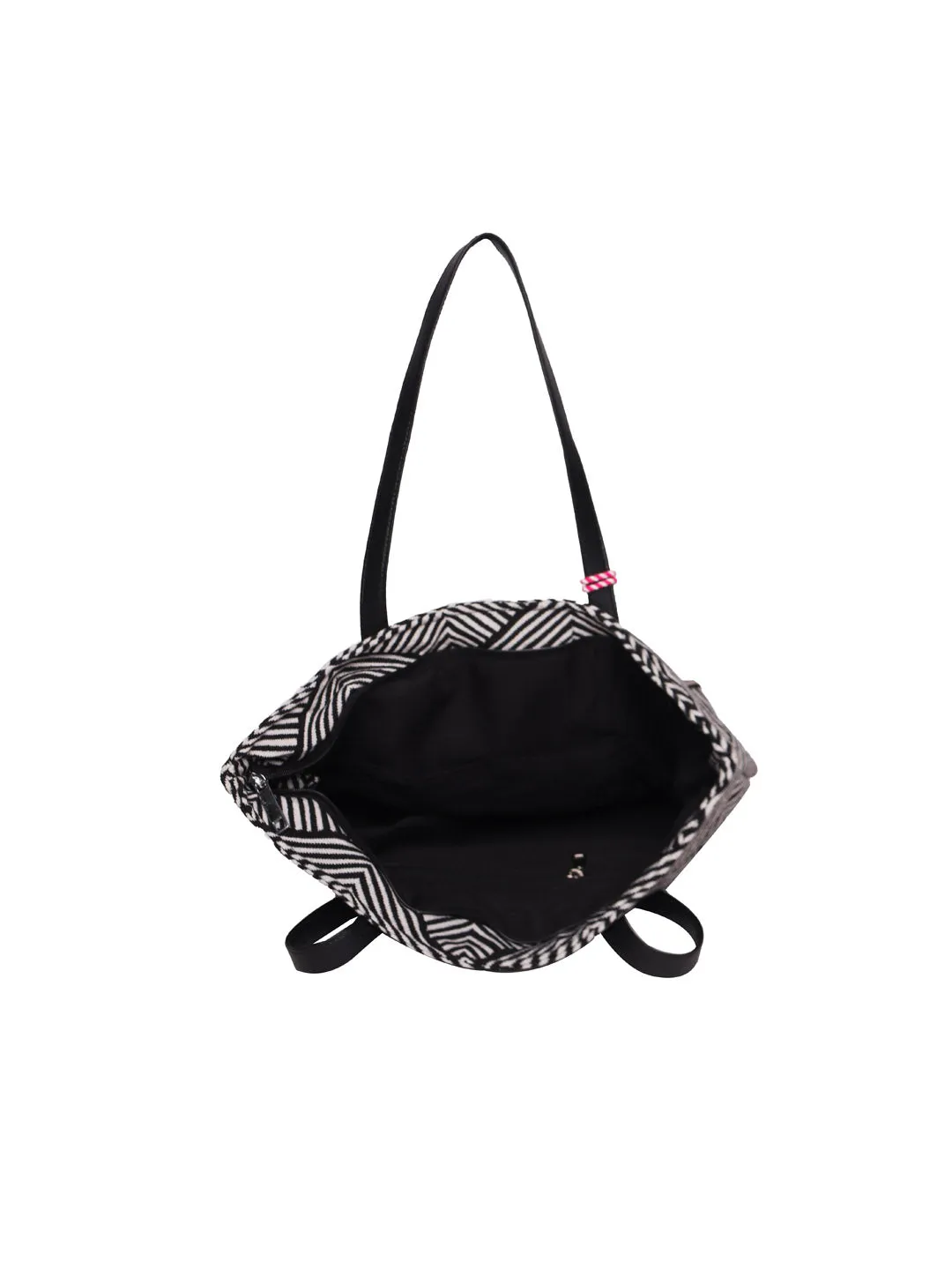 Black White Womens Tote Bag Medium Size