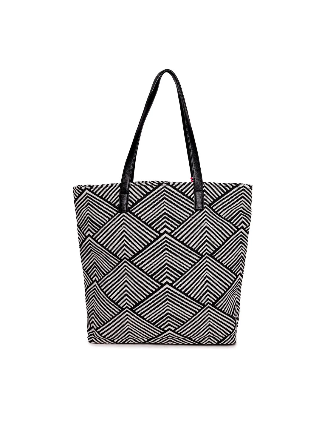 Black White Womens Tote Bag Medium Size