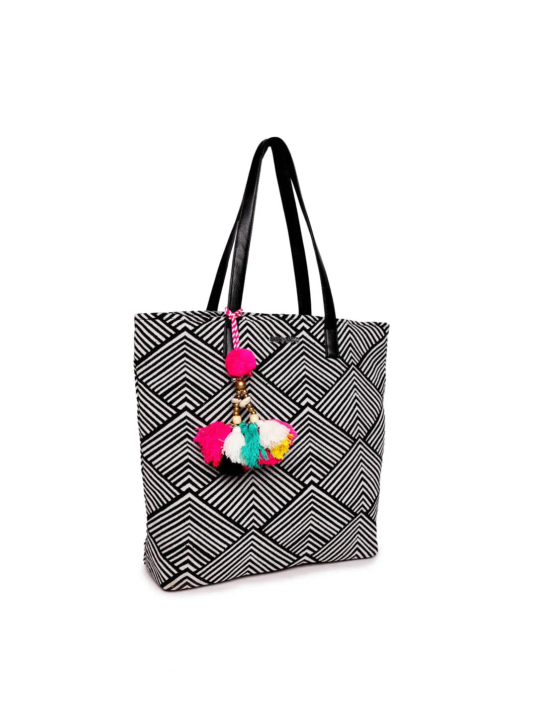 Black White Womens Tote Bag Medium Size