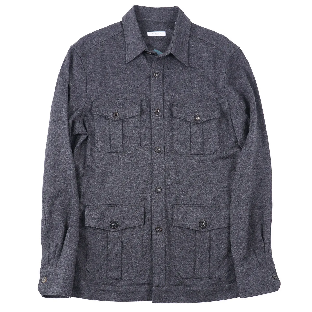 Boglioli Jersey Wool Sahariana Shirt-Jacket