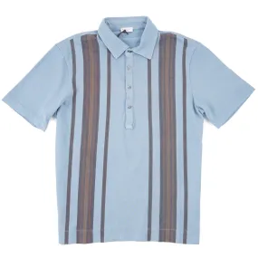 Boglioli Striped Pique Cotton Polo Shirt