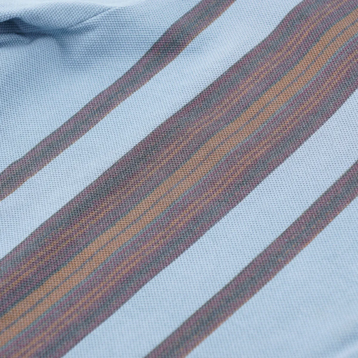 Boglioli Striped Pique Cotton Polo Shirt