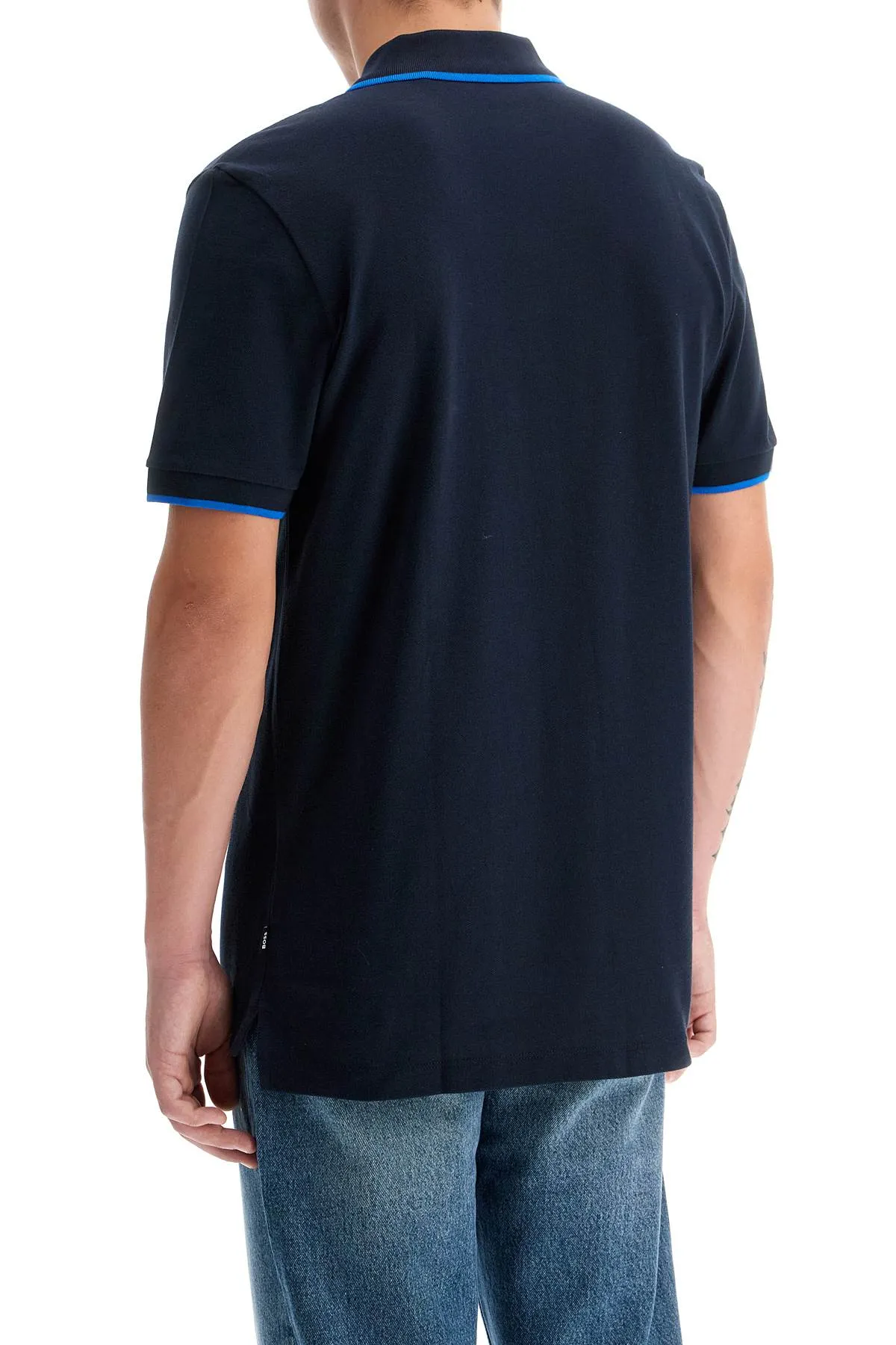 Boss contrast trim parlay polo shirt