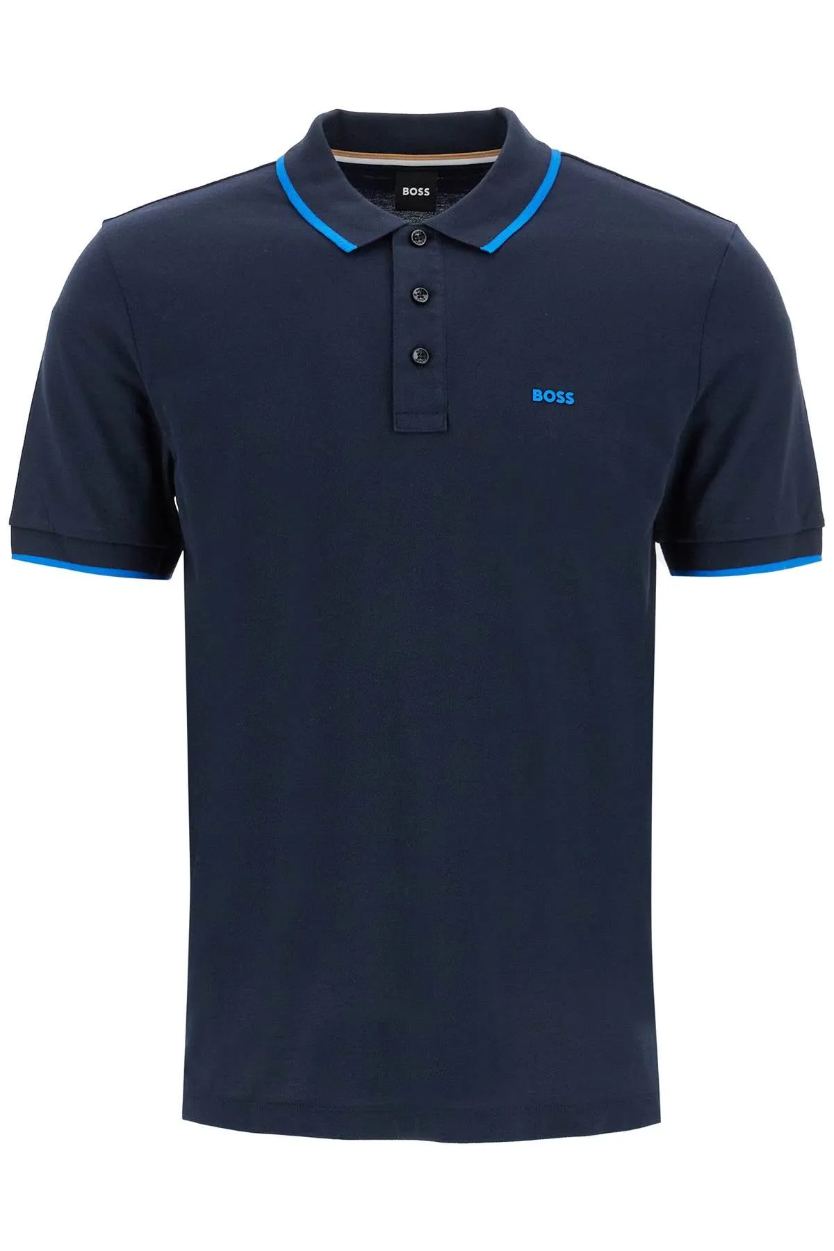 Boss contrast trim parlay polo shirt