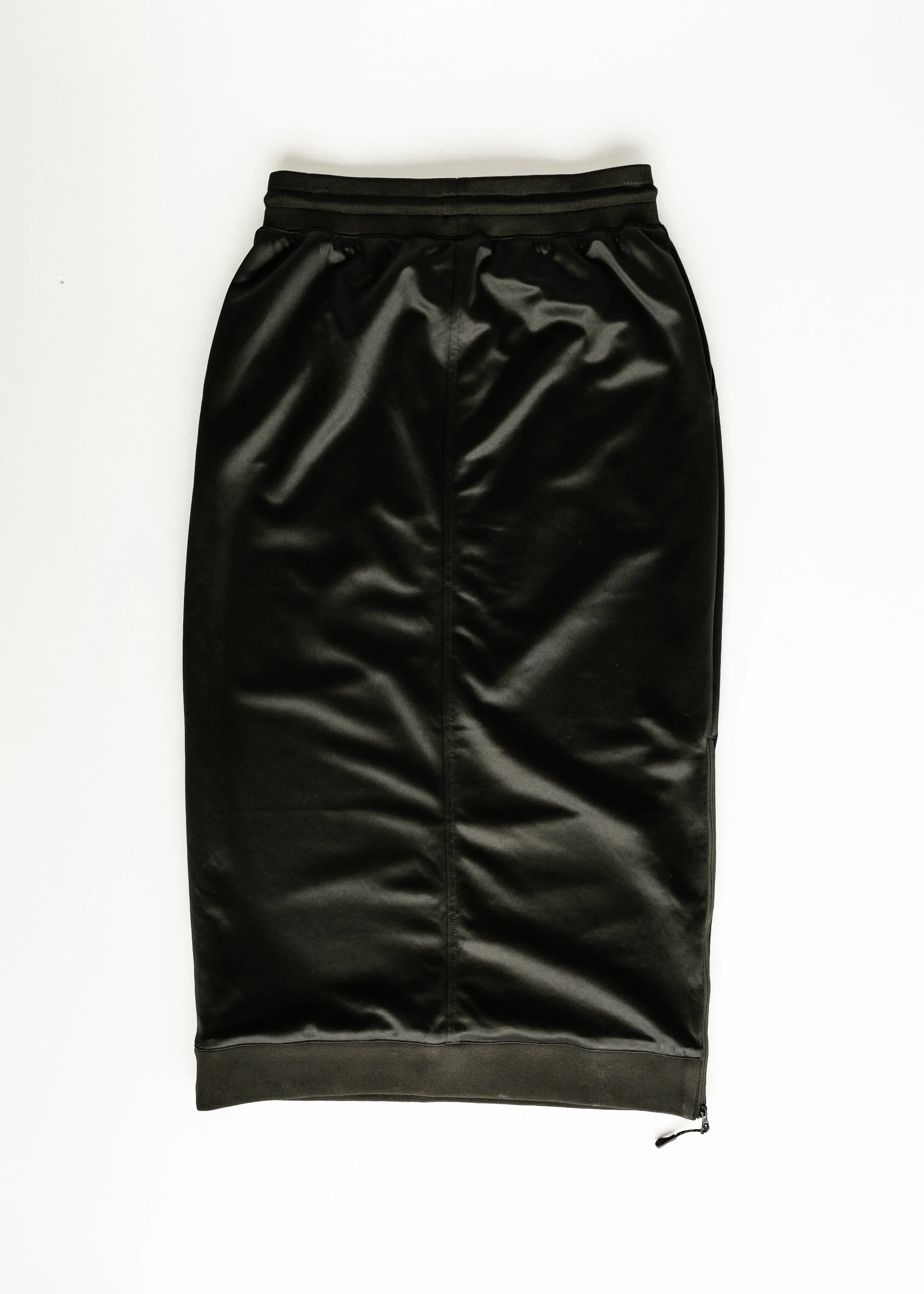 Bradi Black Side Zipper Midi Skirt - FINAL SALE