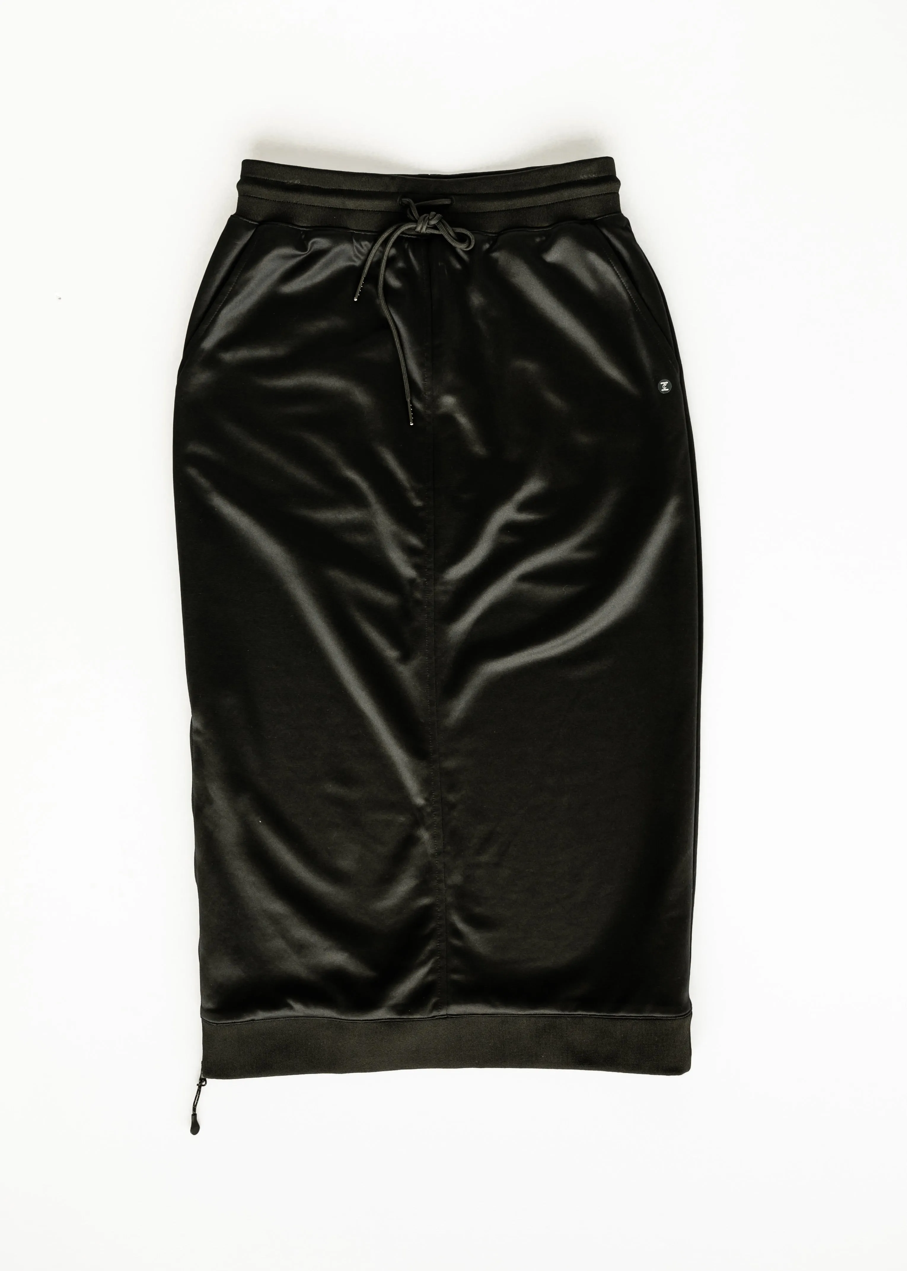 Bradi Black Side Zipper Midi Skirt - FINAL SALE