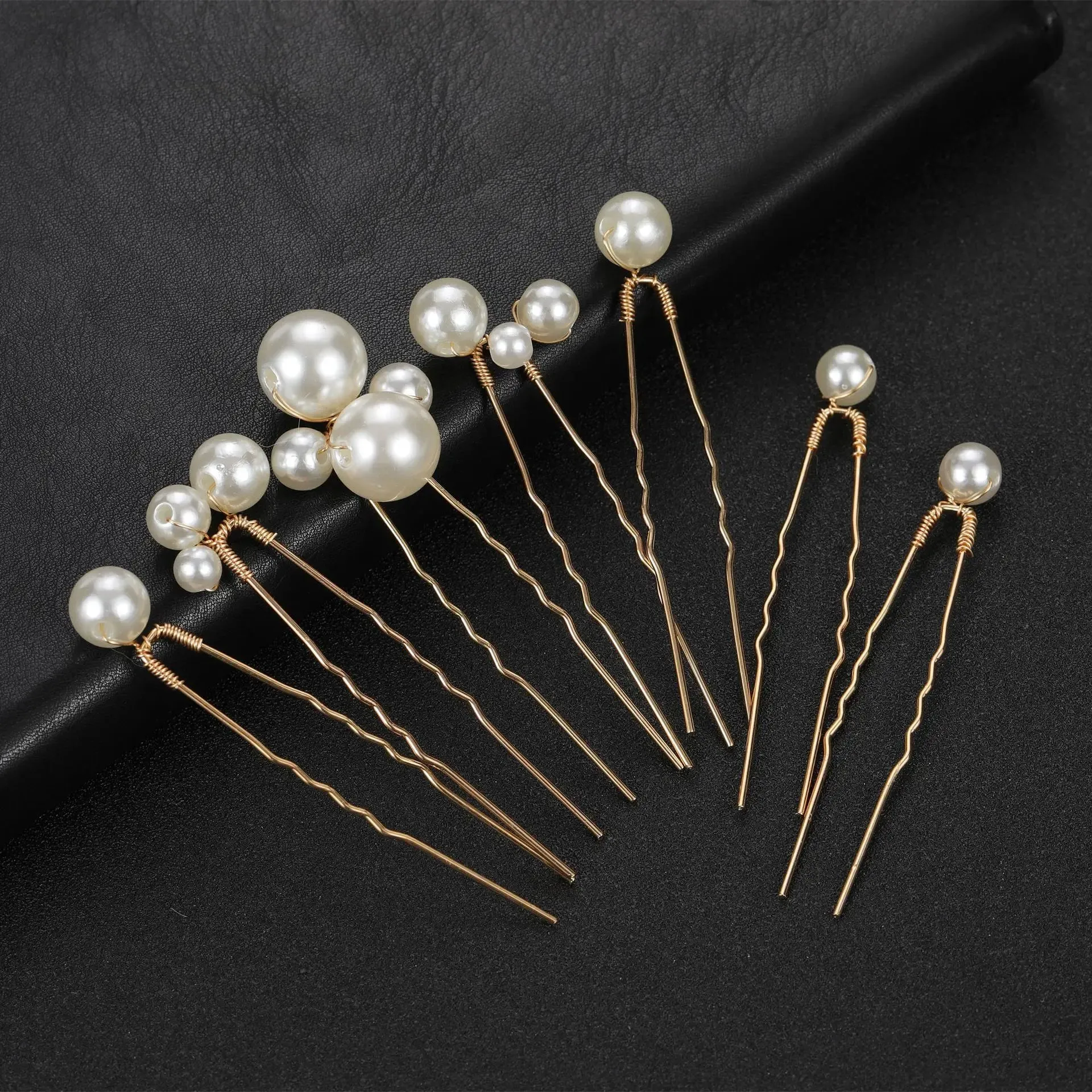 Bridal Wedding Hair Accessories Rhinestone Hair Pins Forks for Women Pearl Hairpins Bride Headpiece Party Jewelry Gift Dropship