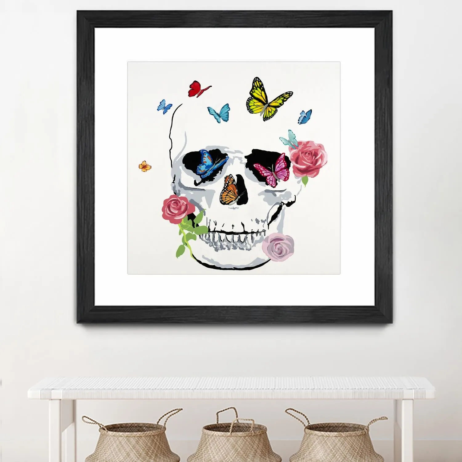 Butterfly Flower Skull