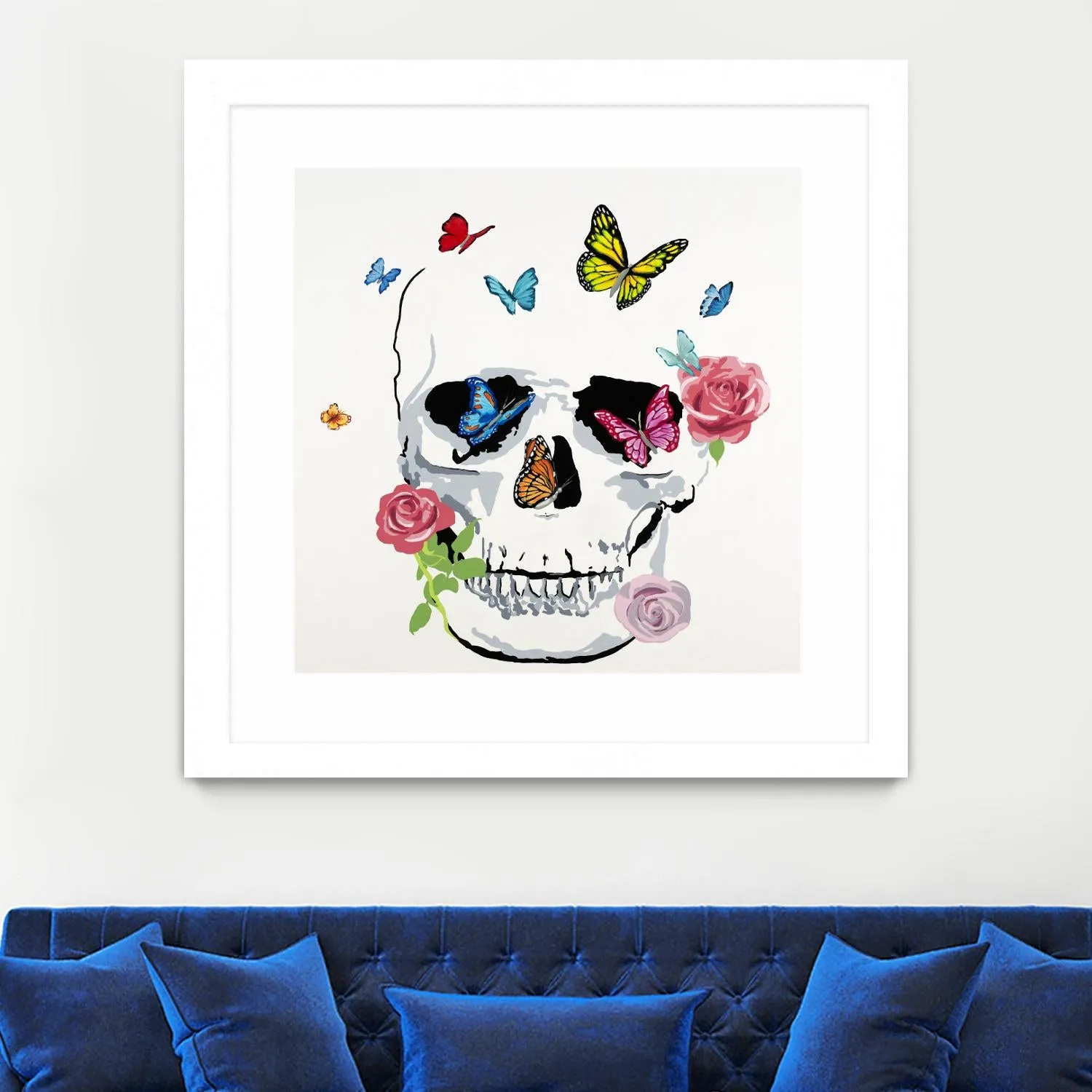 Butterfly Flower Skull