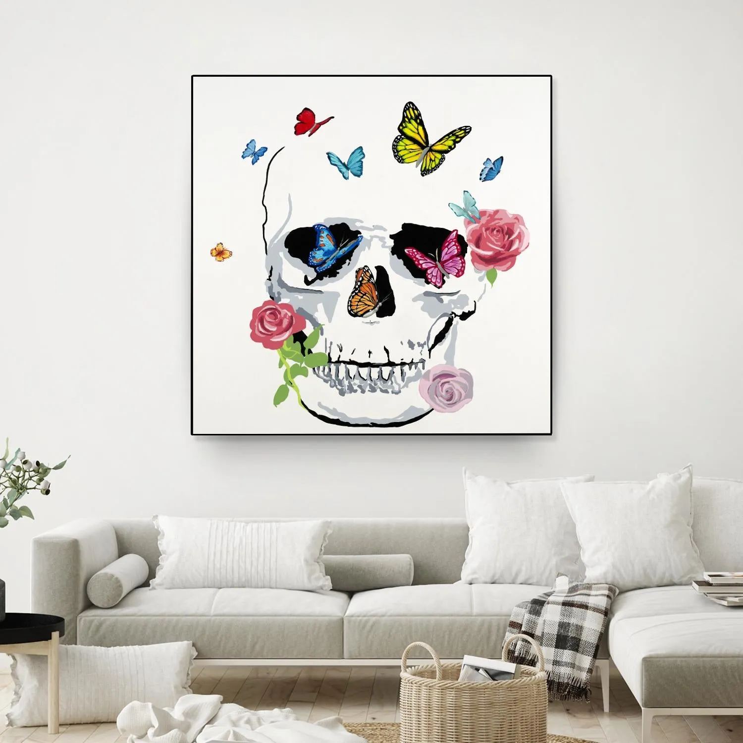 Butterfly Flower Skull
