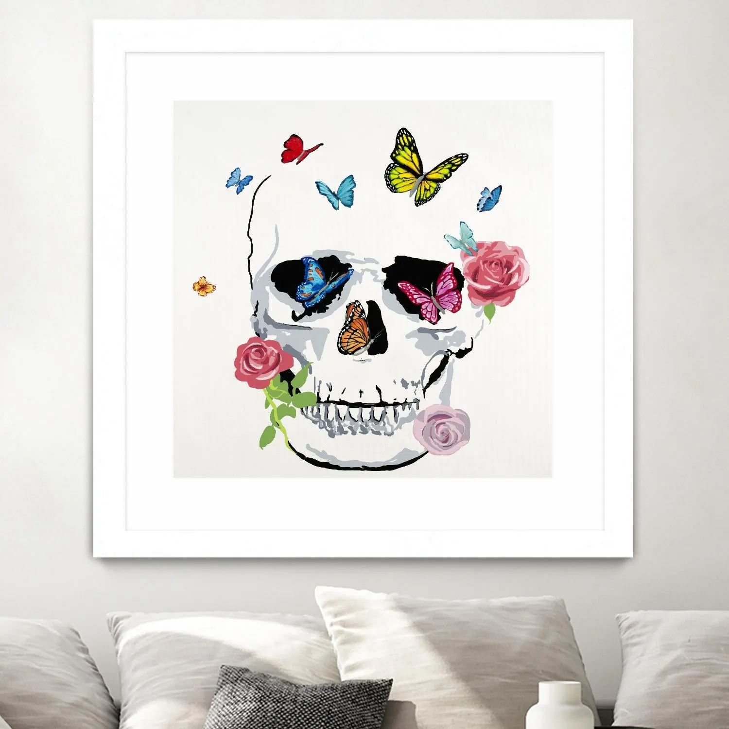 Butterfly Flower Skull