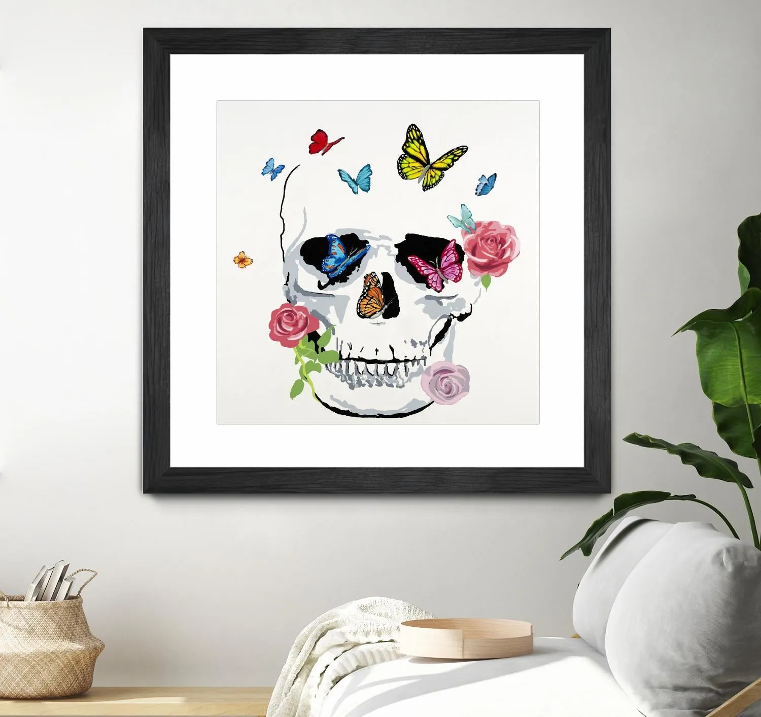 Butterfly Flower Skull