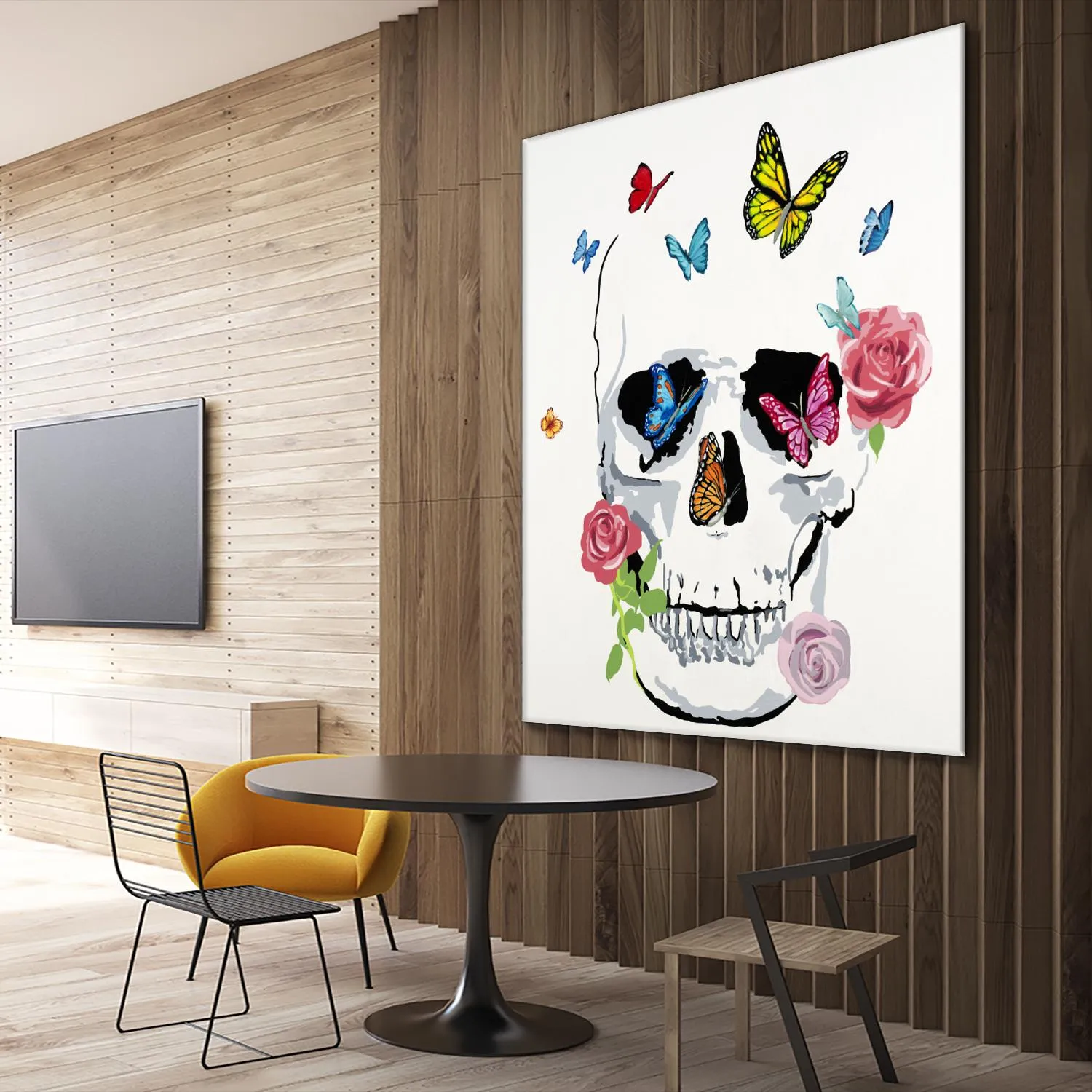 Butterfly Flower Skull