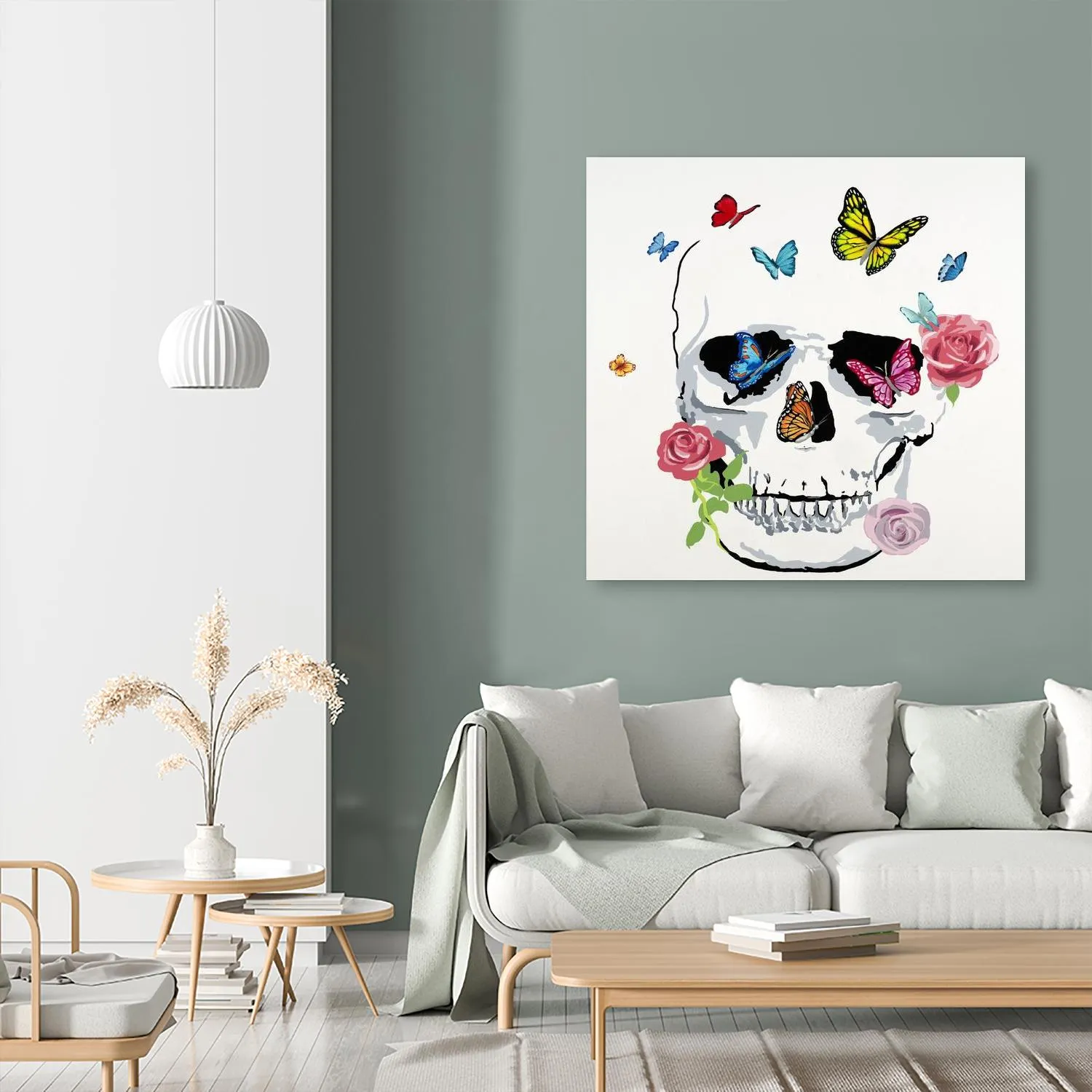 Butterfly Flower Skull