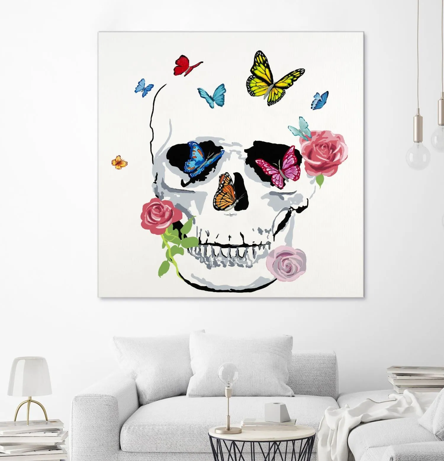 Butterfly Flower Skull