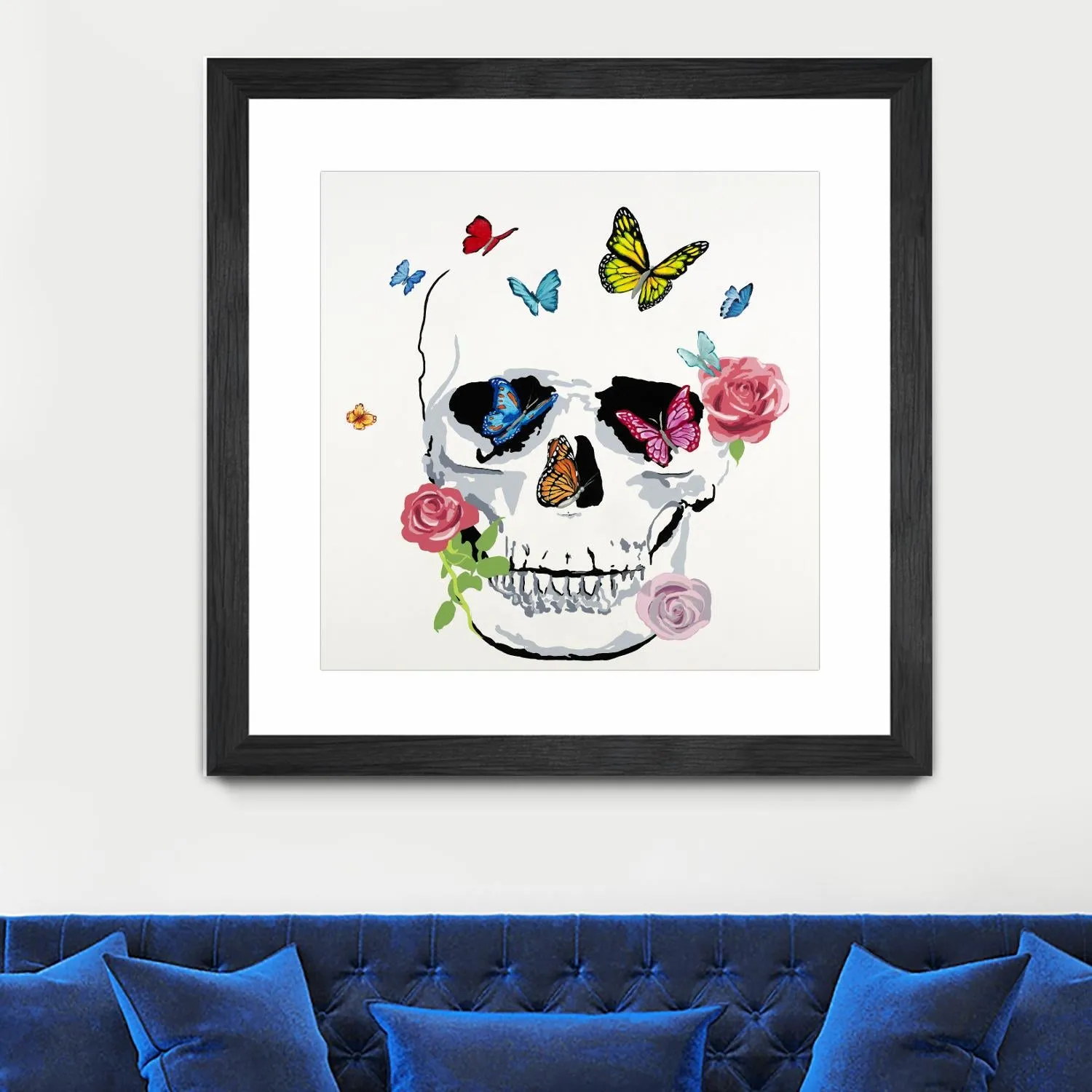 Butterfly Flower Skull