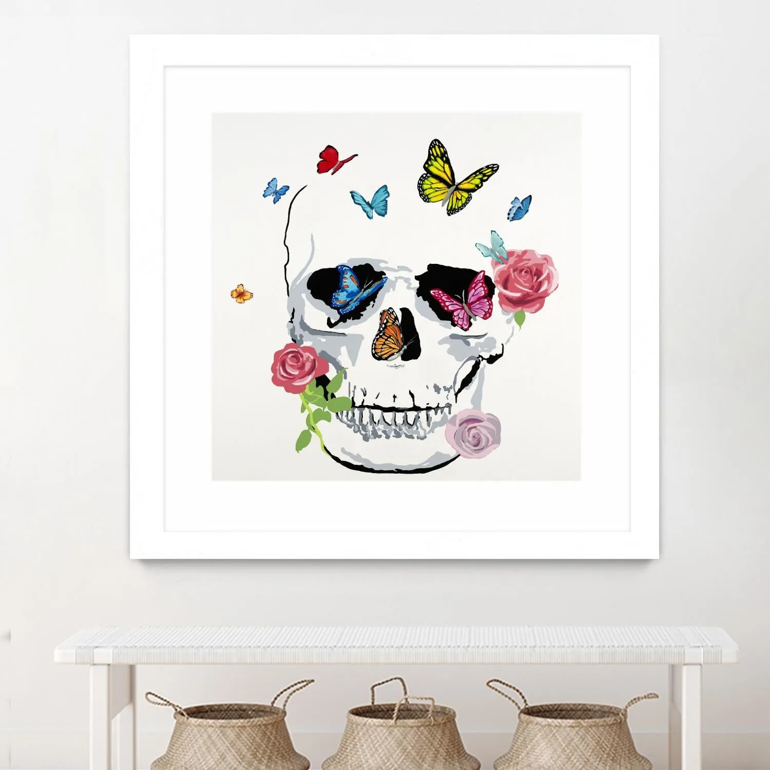 Butterfly Flower Skull