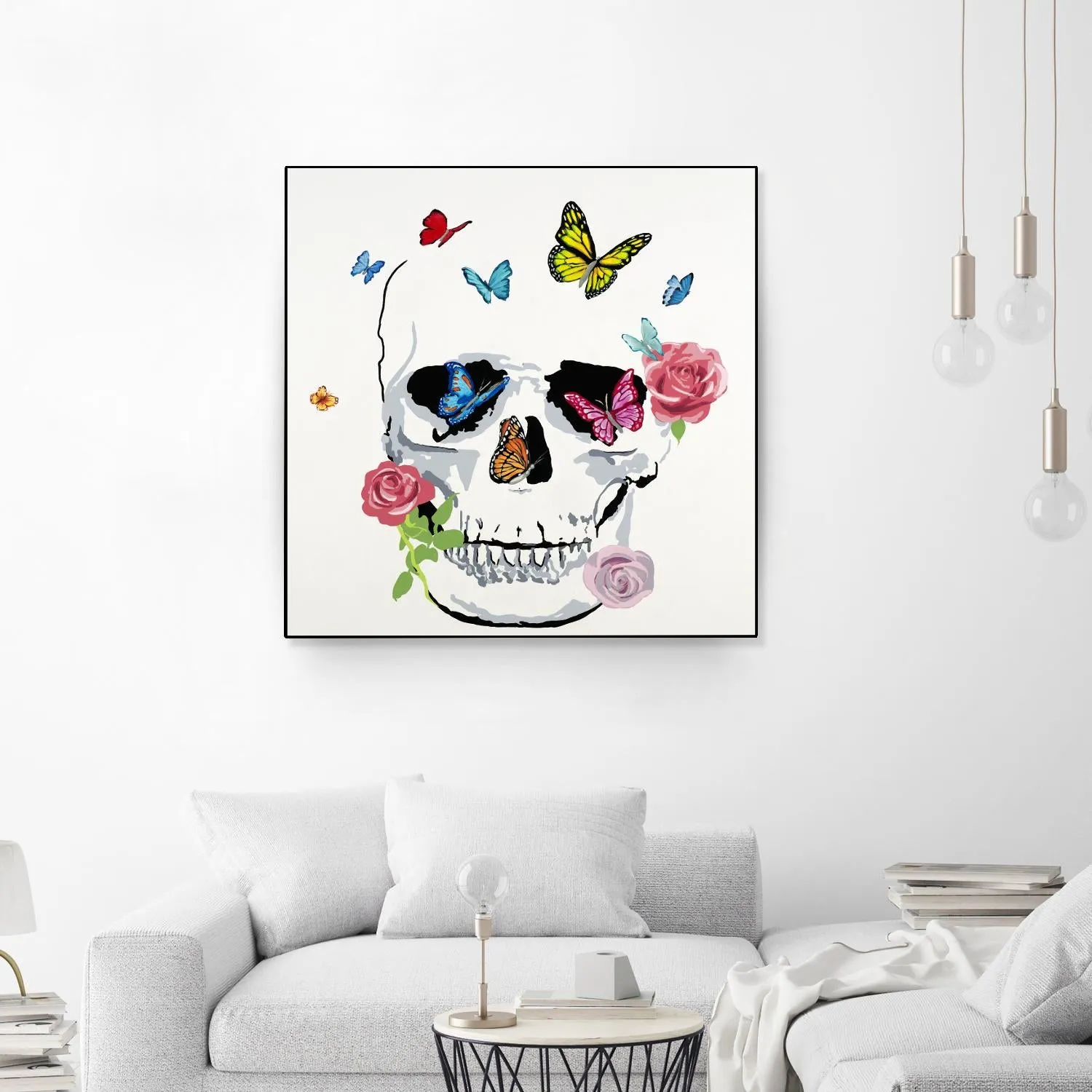 Butterfly Flower Skull