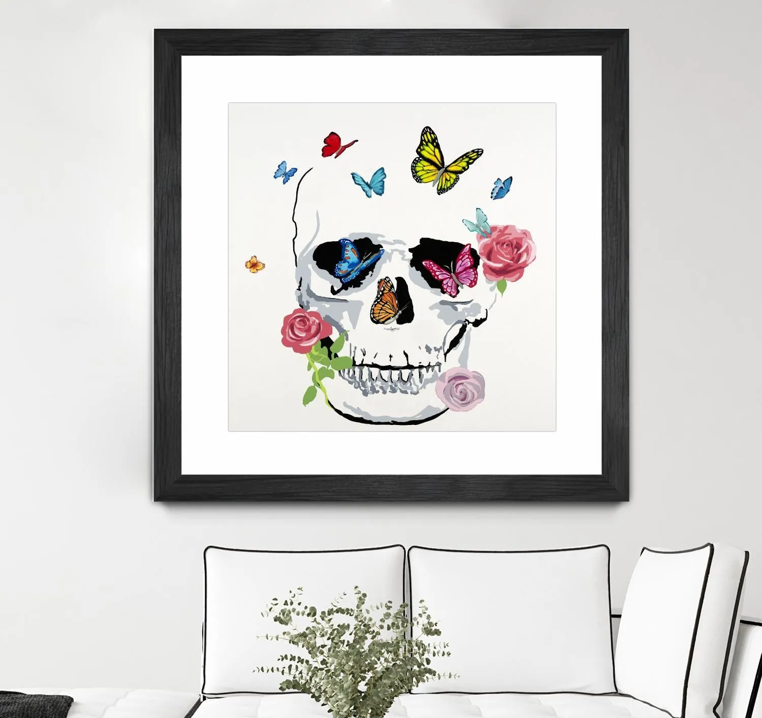 Butterfly Flower Skull