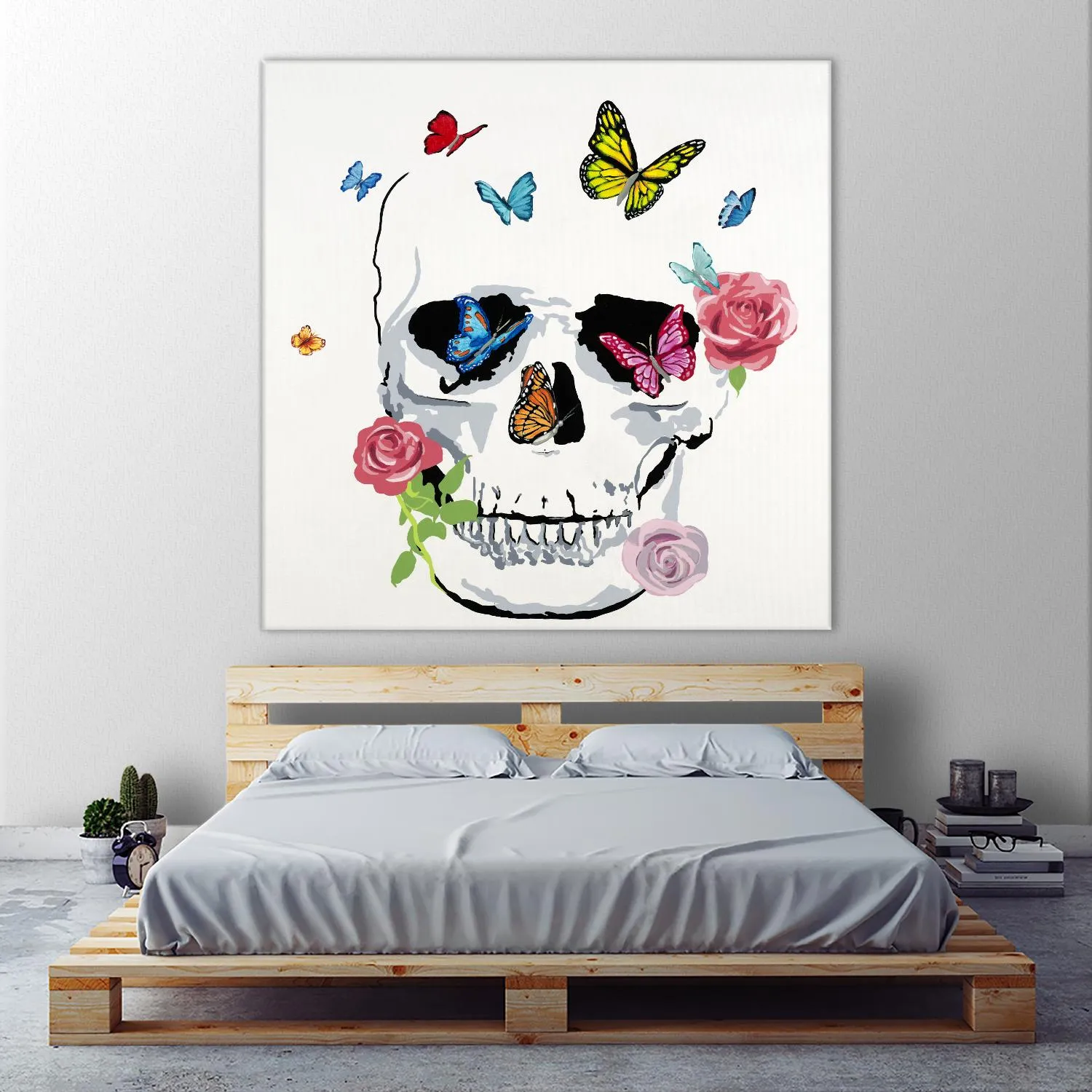 Butterfly Flower Skull