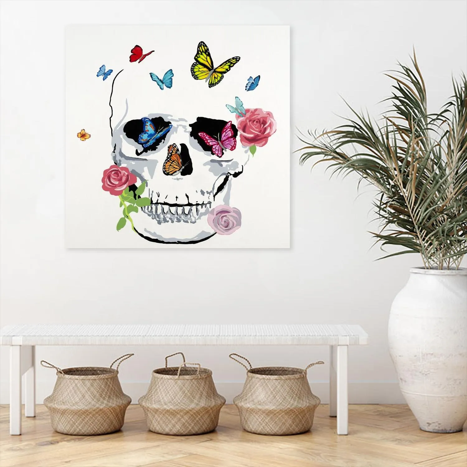 Butterfly Flower Skull