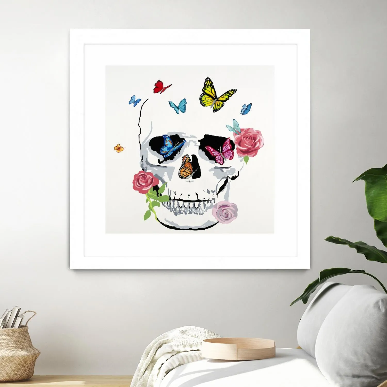 Butterfly Flower Skull